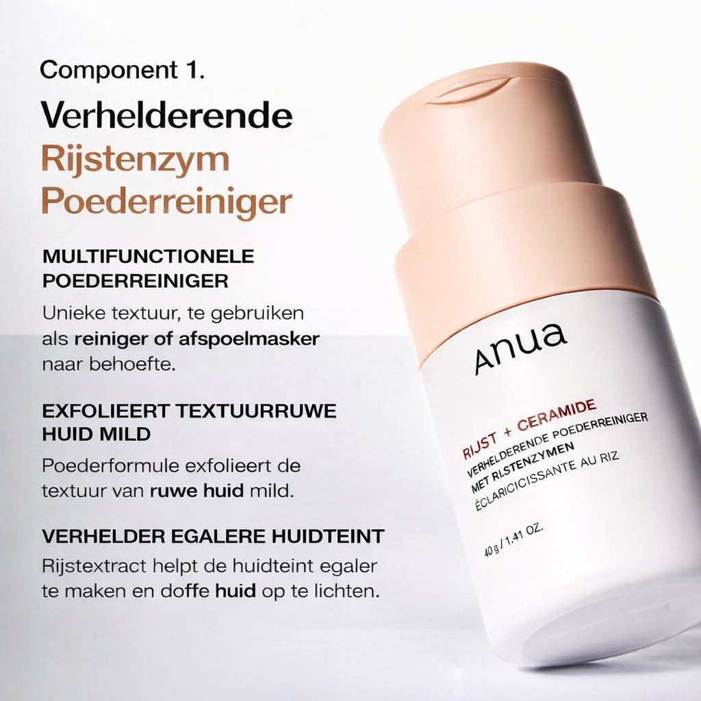 Anua Rice Trio Set : Rice Cleansing Powder & Milky Toner & Hydrating Serum