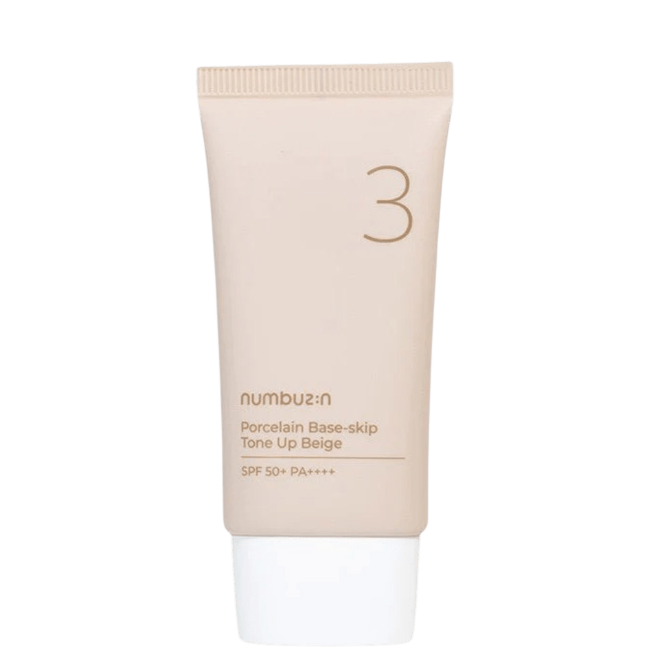 Numbuzin | No.3 Porcelain Base-skip Tone Up Beige SPF50+ PA++++ - Glow House