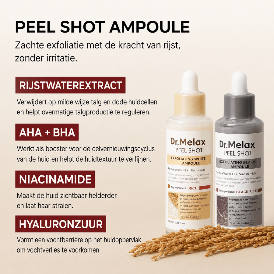 Dr. Melaxin Peel Shot Glow Rice Ampoule Duo - Glow House