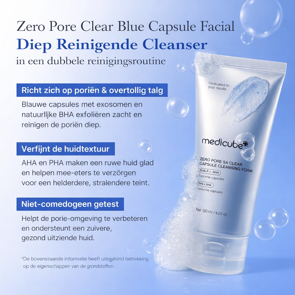 Medicube | Zero Pore Clear Blue Capsule Facial Deep Cleanser - Glow House